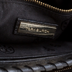 Pre Owned Tory Burch Black Leather Marion Combo Crossbody Bag