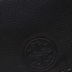 Pre Owned Tory Burch Black Leather Marion Combo Crossbody Bag