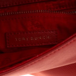 Tory Burch Dark Orage Leather Fleming Crossbody Bag