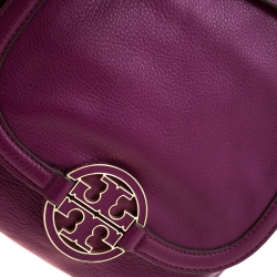 Tory Burch Purple Leather Amanda Crossbody Bag