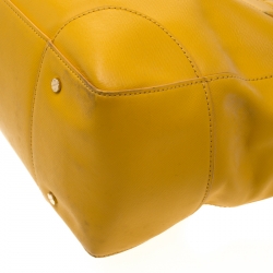 Tory Burch Yellow Leather Robinson Tote