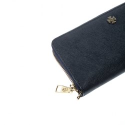 Pre Owned  محفظة كونتيننتال توري برش روبنسون جلد زرقاء كحلية