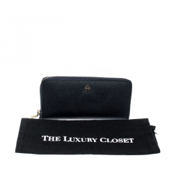 Pre Owned  محفظة كونتيننتال توري برش روبنسون جلد زرقاء كحلية