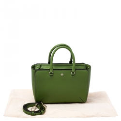 Tory Burch Green Leather Tote