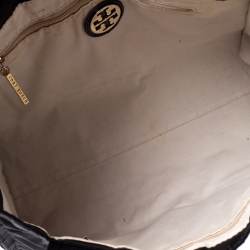 مملوكة مسبقًا Tory Burch Black Nylon and Leather Ella Tote