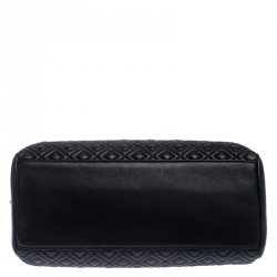 Pre Owned Tory Burch Black Diamond Quilted Leather Marion Tote