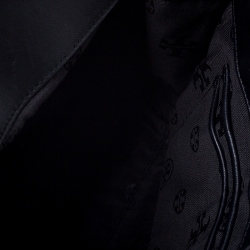 Pre Owned Tory Burch Black Leather Fleming Convertible Shoulder Bag