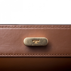 Pre Owned Tory Burch Black Leather Small Lee Radziwill Top Handle Bag