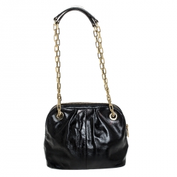 Pre Owned Tory Burch Black Chain Shoulder Bag