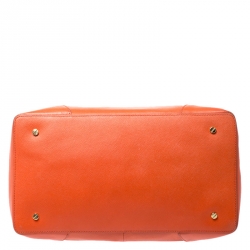 مملوكة مسبقًا Tory Burch Orange Leather Robinson Middy Satchel