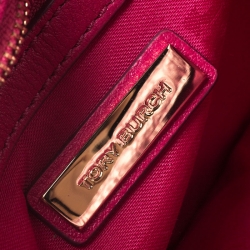 مملوكة مسبقًا Tory Burch Fuchsia/Gold Leather Kira Envelope Flap Chain Bag