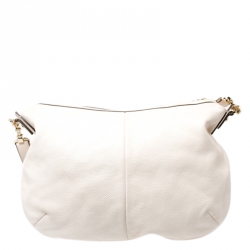 Pre Owned حقيبة كتف توري برش Amanda Flat جلد بيج فاتحة