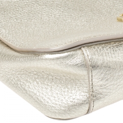 Tory Burch Metallic Gold Leather Mercer Shoulder Bag