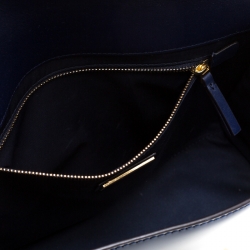 مملوكة مسبقًا Tory Burch Blue Patent Leather Juliette Top Handle Bag