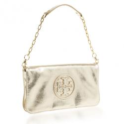 مملوكة مسبقًا Tory Burch Robinson Gold Mini Chain Strap Bag