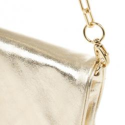 مملوكة مسبقًا Tory Burch Robinson Gold Mini Chain Strap Bag