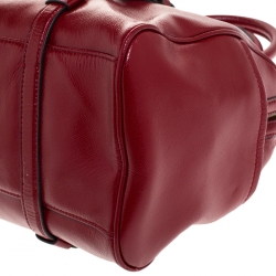 Tory Burch Red Leather Robinson Boston Bag