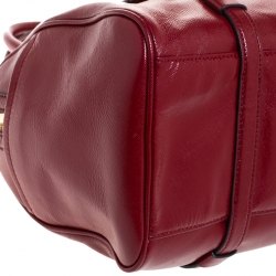 Tory Burch Red Leather Robinson Boston Bag