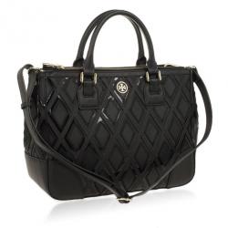 Pre Owned Tory Burch Robinson Patchwork Double Zip Tote 