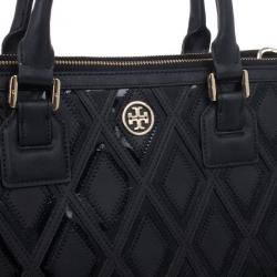 Pre Owned Tory Burch Robinson Patchwork Double Zip Tote 