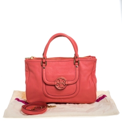 مملوكة مسبقًا حقيبة توري برش أماندا جلد برتقالي بسحاب مزدوج