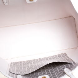 Pre Owned حقيبة يد شوبر توري برش وصلة Gemini  كانفاس مقوي عاجية 