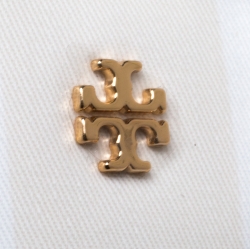 Pre Owned حقيبة يد شوبر توري برش وصلة Gemini  كانفاس مقوي عاجية 