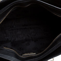 Pre Owned Tory Burch Black Leather Micro Robinson Tote