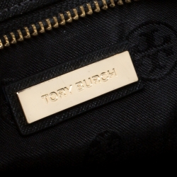 Pre Owned Tory Burch Black Leather Micro Robinson Tote
