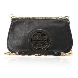 Tory Burch Black Leather Amanda Logo Crossbody Bag Tory Burch