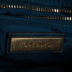 مملوكة مسبقًا حقيبة كتف توري بورش فليمينغ متوسطة جلد أزرق