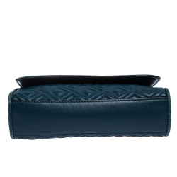 مملوكة مسبقًا حقيبة كتف توري بورش فليمينغ متوسطة جلد أزرق