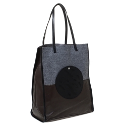 مملوكة مسبقًا حقيبة يد توري برش صوف وجلد جلد ثلاثية اللون