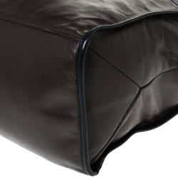 مملوكة مسبقًا حقيبة يد توري برش صوف وجلد جلد ثلاثية اللون