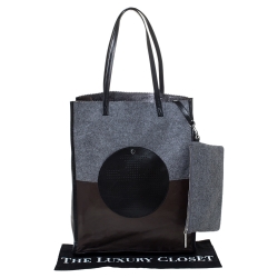 مملوكة مسبقًا حقيبة يد توري برش صوف وجلد جلد ثلاثية اللون