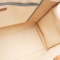 Pre Owned Tory Burch Beige Canvas and Leather Blake Shopper Tote