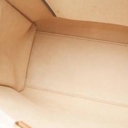 Pre Owned Tory Burch Beige Canvas and Leather Blake Shopper Tote