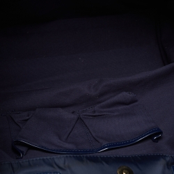 Pre Owned Tory Burch Navy Blue Nylon and Patent Leather Ella Tote