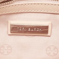 Pre Owned Tory Burch Light Beige Leather Diana Flap Clutch