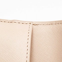 Pre Owned Tory Burch Light Beige Leather Diana Flap Clutch