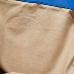 Pre Owned Tory Burch Blue Nylon and Leather Ella Tote