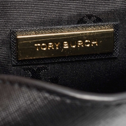 Pre Owned Tory Burch Black Saffiano Leather Emerson Shoulder Bag