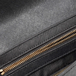 Pre Owned Tory Burch Black Saffiano Leather Emerson Shoulder Bag