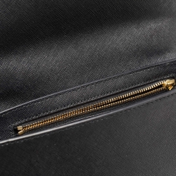 Pre Owned Tory Burch Black Saffiano Leather Emerson Shoulder Bag