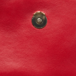 Pre Owned Tory Burch Red Leather Medium Fleming Shoulder Bag