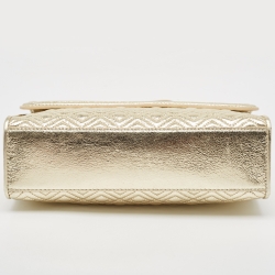 مملوكة مسبقًا Tory Burch Gold Leather Fleming Shoulder Bag