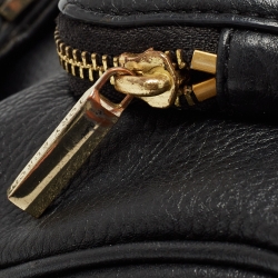 Tory Burch Black Leather Amanda Flap Backpack