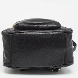 Tory Burch Black Leather Amanda Flap Backpack