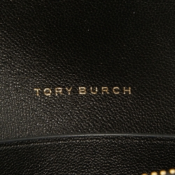 Pre Owned Tory Burch Black Quilted Leather Kira Clutch Bag