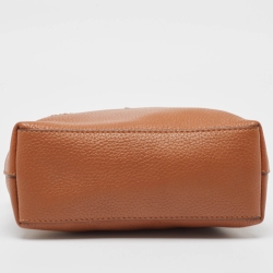 Pre Owned Tory Burch Brown Leather Taylor Crossbody Bag